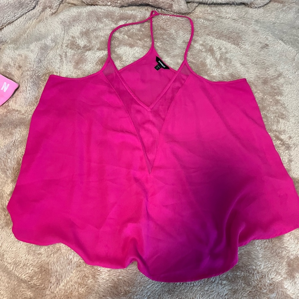 EXPRESS Hot Pink sheer top